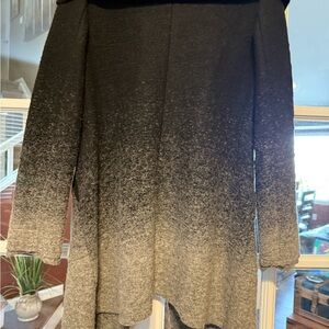 Elegant Black and Gray Women's wrap with sleeves.